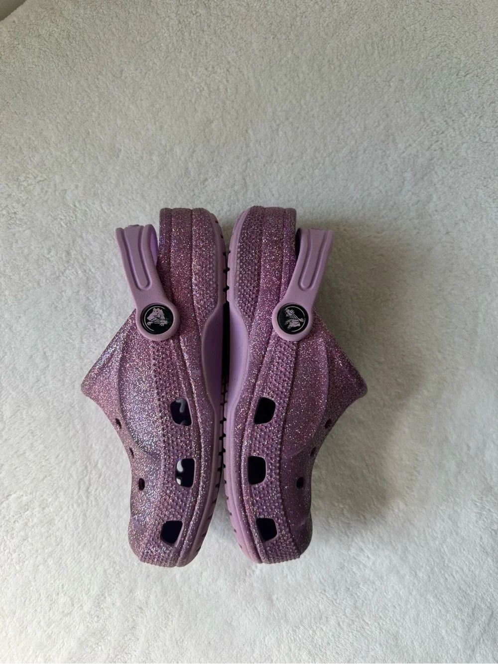 Crocs Kids' Classic Glitter Clog - Purple C12